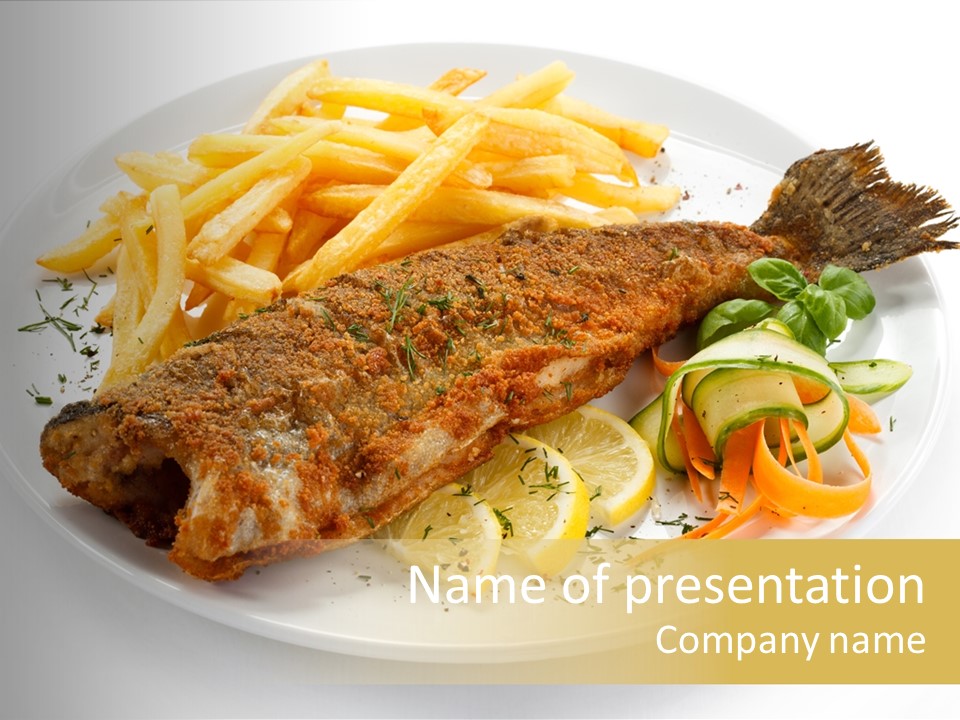 Eating Dish Grilled PowerPoint Template