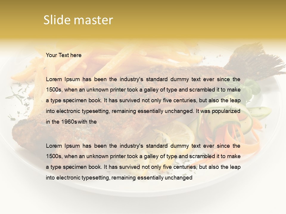 Eating Dish Grilled PowerPoint Template