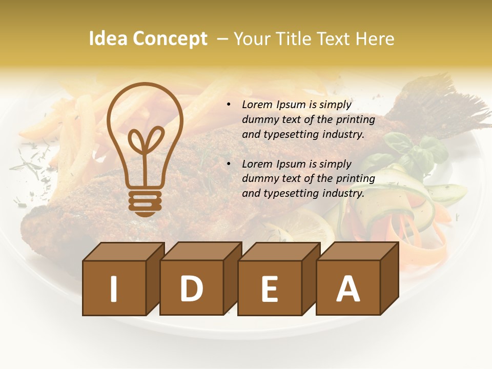 Eating Dish Grilled PowerPoint Template