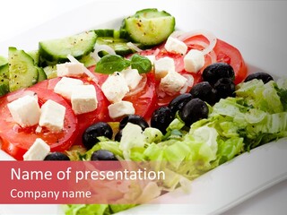 Eating Dish Antipasti PowerPoint Template