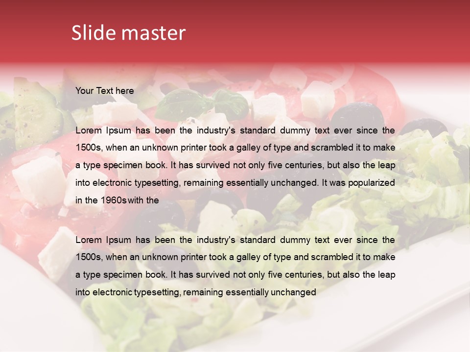Eating Dish Antipasti PowerPoint Template