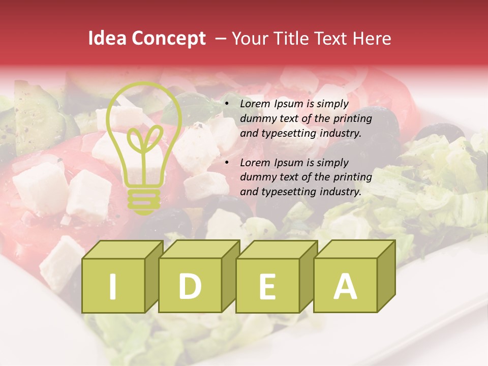 Eating Dish Antipasti PowerPoint Template