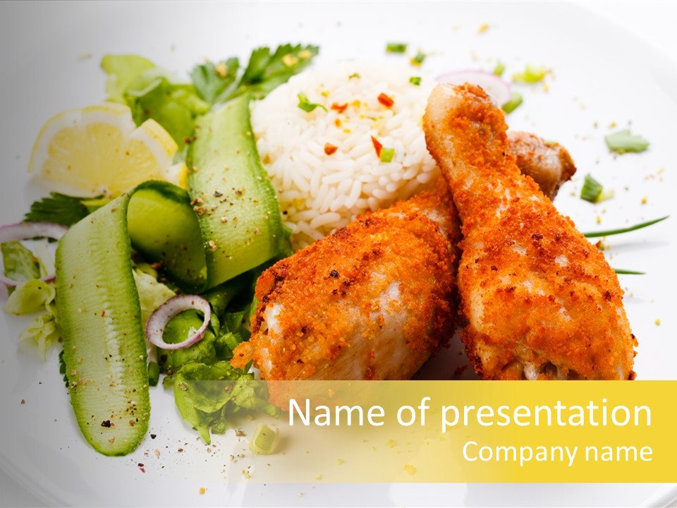 Seasonings Fried Tasty PowerPoint Template