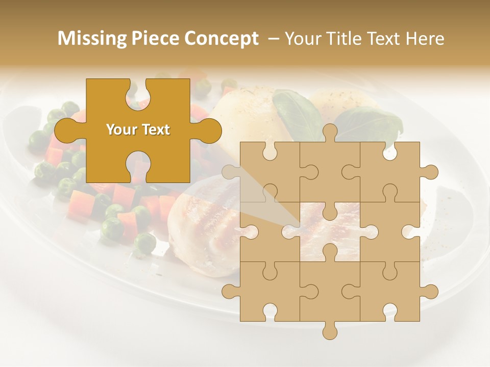 Dinner Grill Peas PowerPoint Template