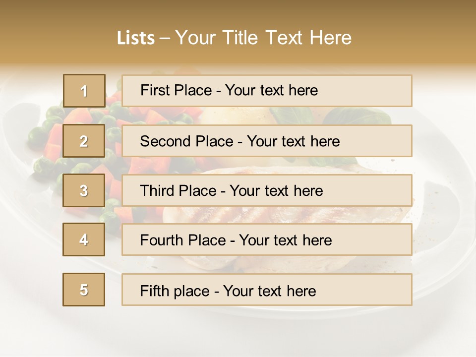 Dinner Grill Peas PowerPoint Template