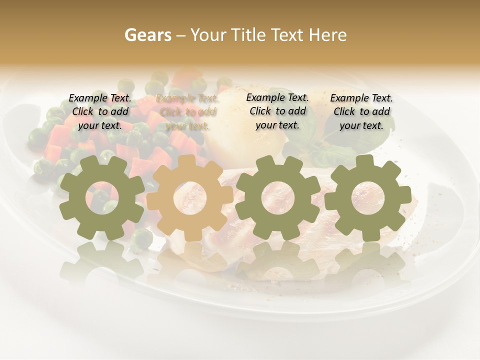 Dinner Grill Peas PowerPoint Template