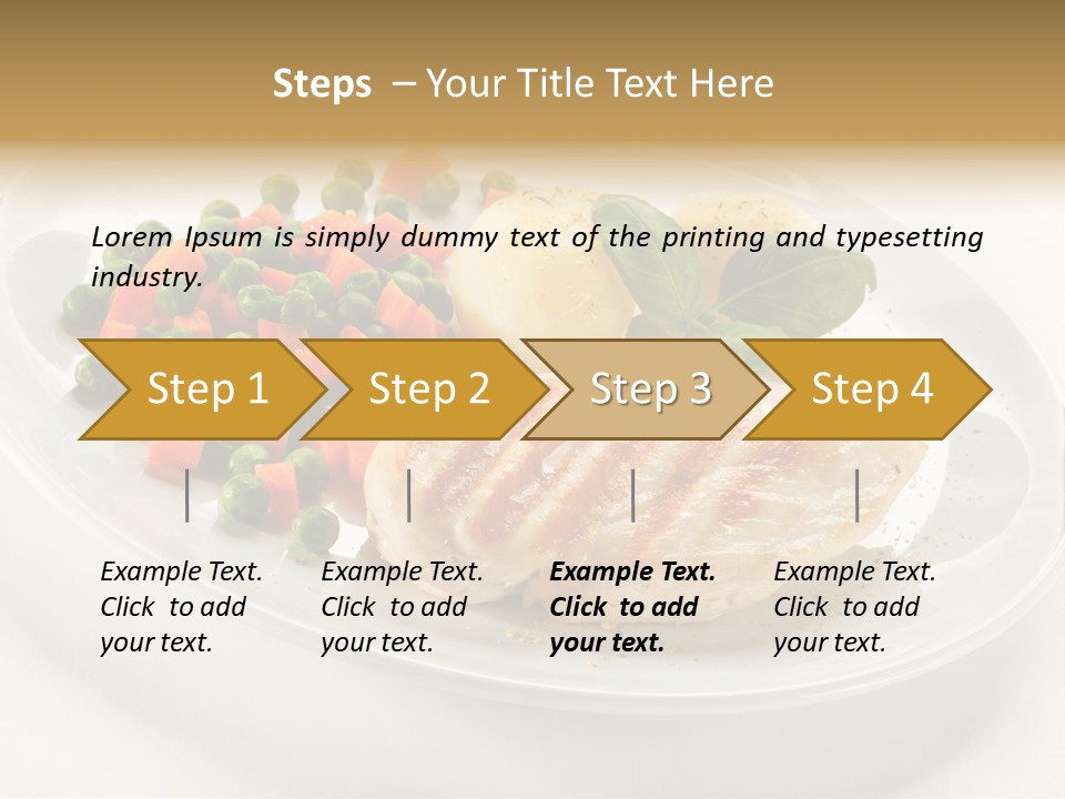 Dinner Grill Peas PowerPoint Template