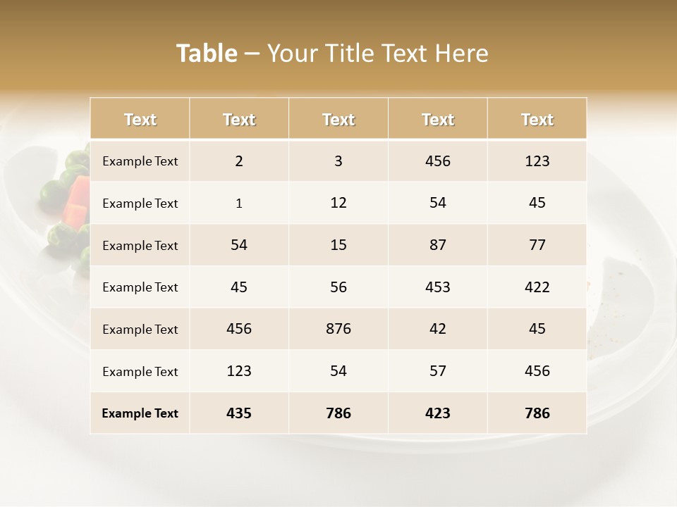 Dinner Grill Peas PowerPoint Template