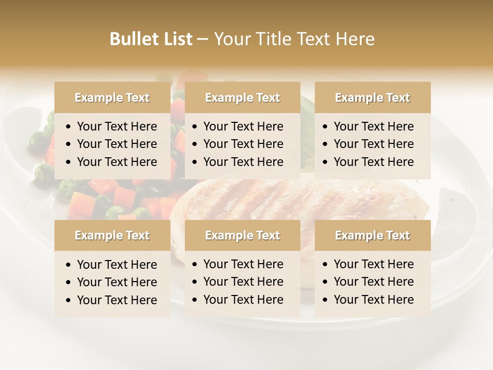 Dinner Grill Peas PowerPoint Template