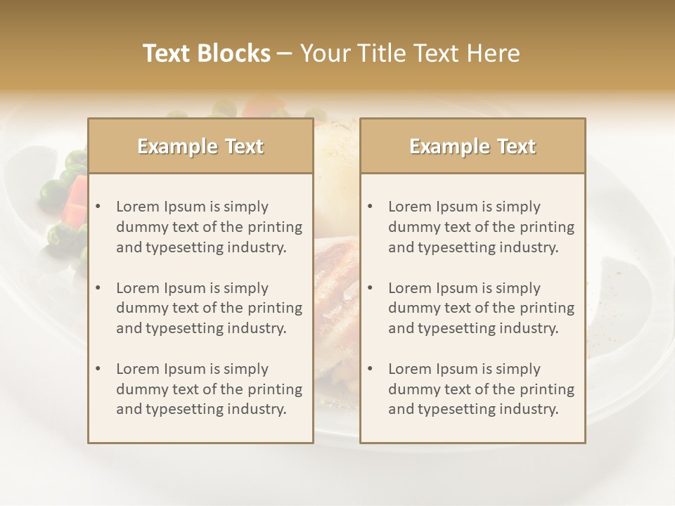 Dinner Grill Peas PowerPoint Template