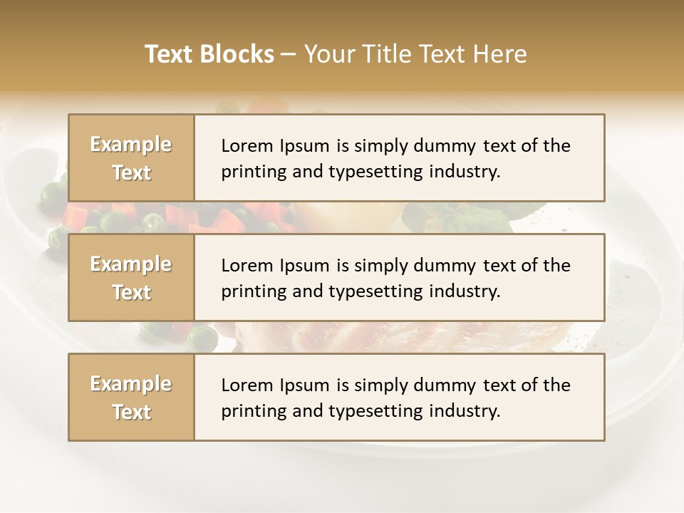 Dinner Grill Peas PowerPoint Template