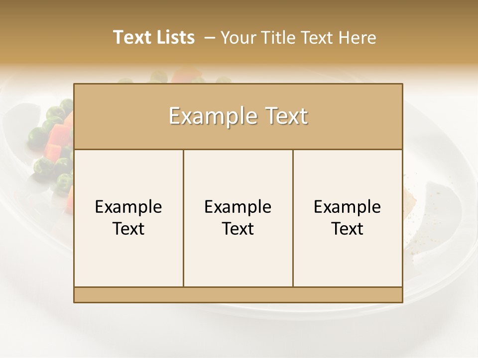 Dinner Grill Peas PowerPoint Template