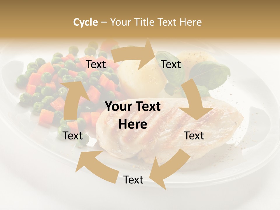 Dinner Grill Peas PowerPoint Template