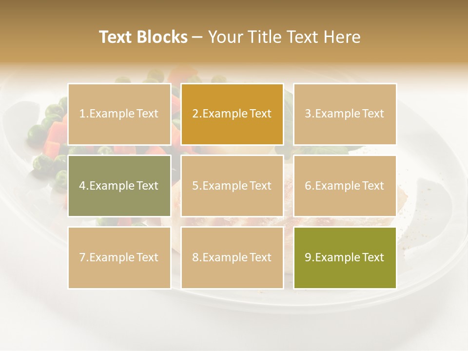 Dinner Grill Peas PowerPoint Template