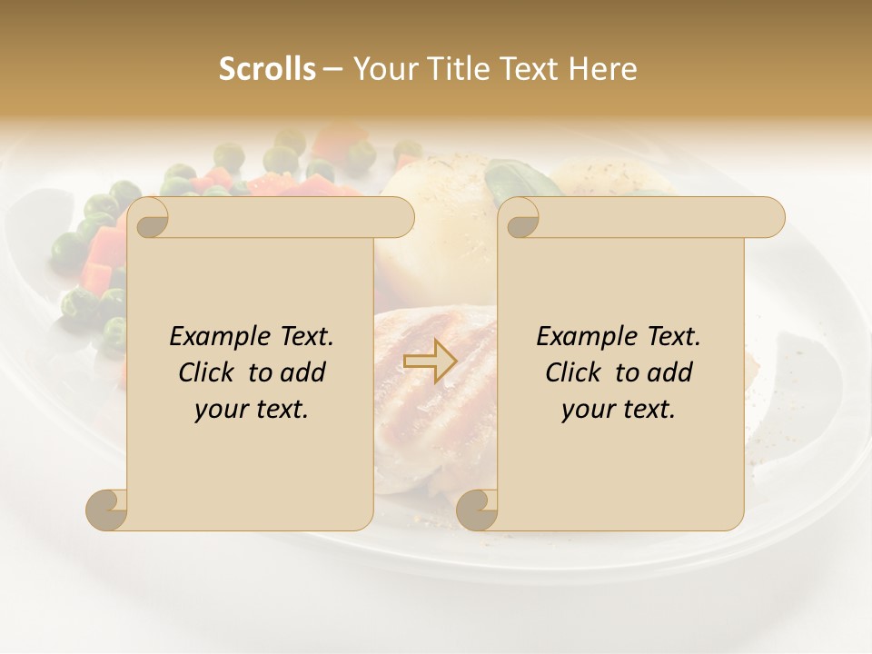 Dinner Grill Peas PowerPoint Template