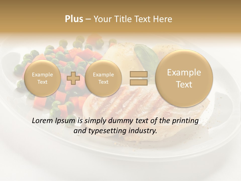 Dinner Grill Peas PowerPoint Template