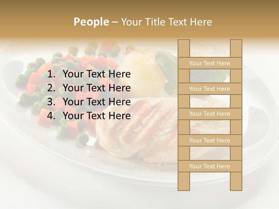 Dinner Grill Peas PowerPoint Template