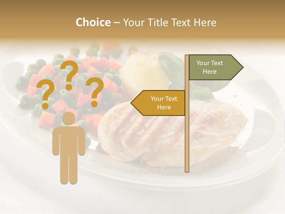 Dinner Grill Peas PowerPoint Template