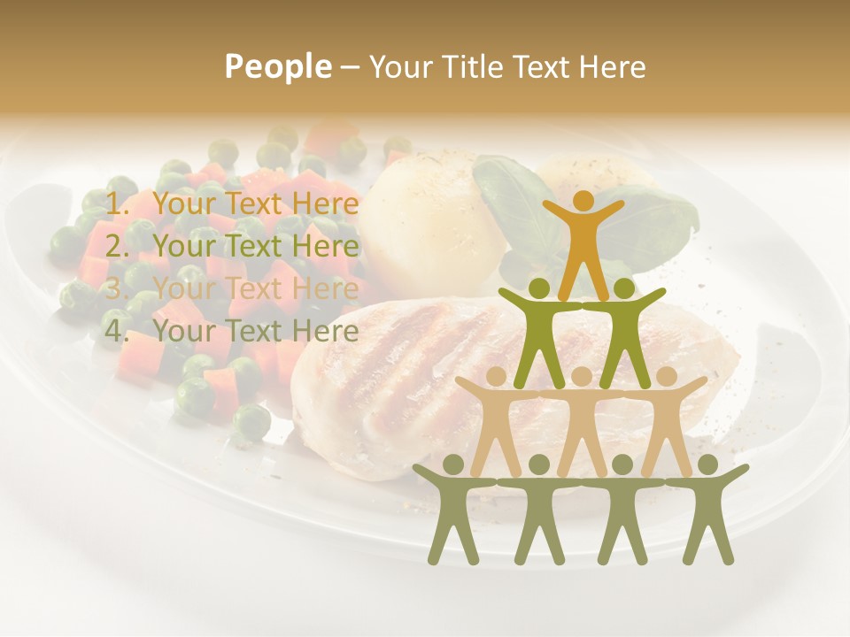 Dinner Grill Peas PowerPoint Template
