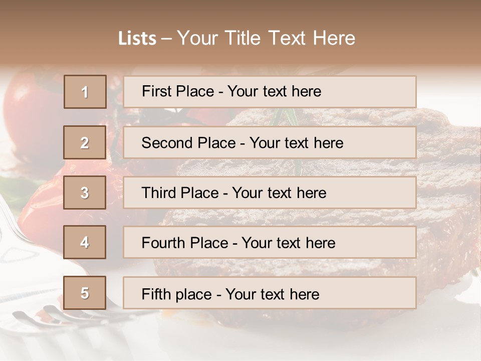 Dish Fork Lunch PowerPoint Template