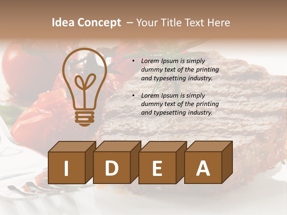 Dish Fork Lunch PowerPoint Template