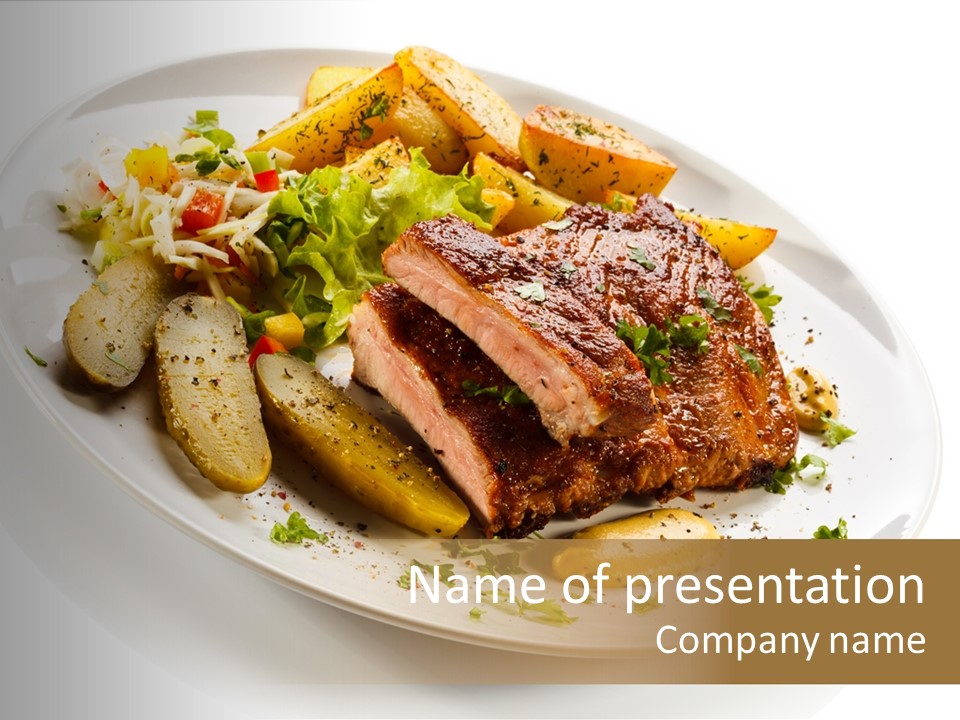 Grilled Vegetables Meal PowerPoint Template