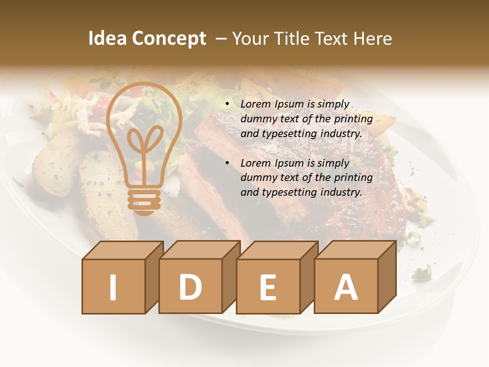 Grilled Vegetables Meal PowerPoint Template