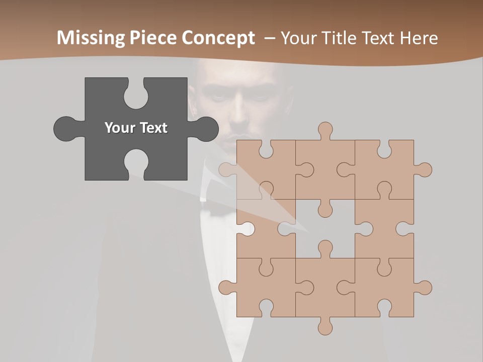 Volitional Expressing Caucasian PowerPoint Template