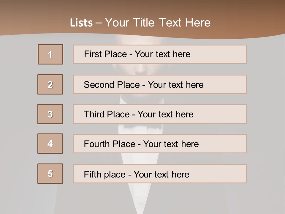 Volitional Expressing Caucasian PowerPoint Template