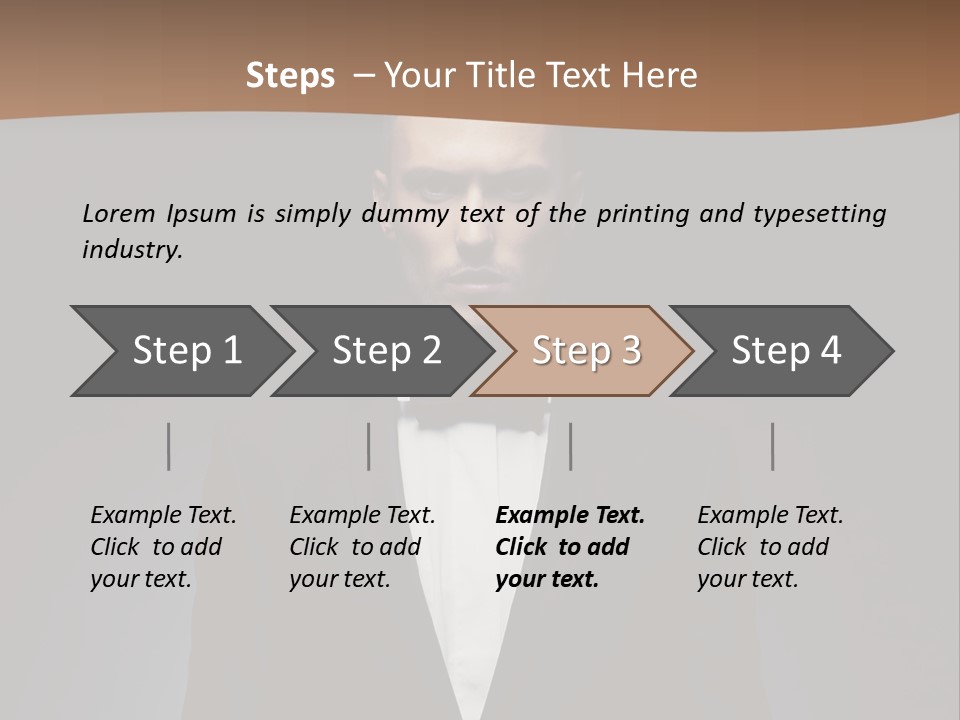 Volitional Expressing Caucasian PowerPoint Template