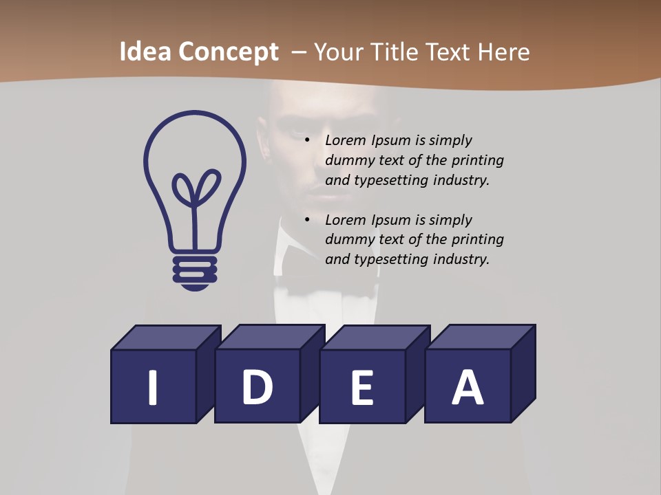 Volitional Expressing Caucasian PowerPoint Template