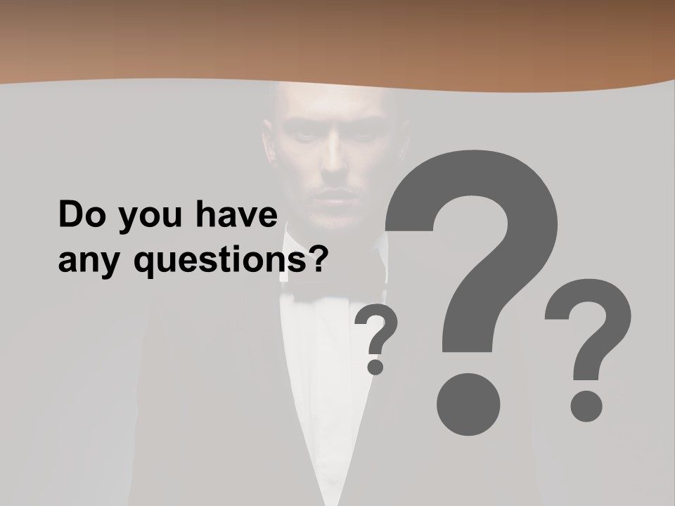 Volitional Expressing Caucasian PowerPoint Template