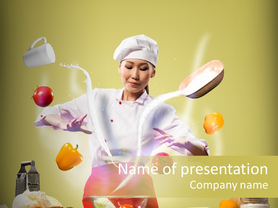 Chef Red Wellness PowerPoint Template