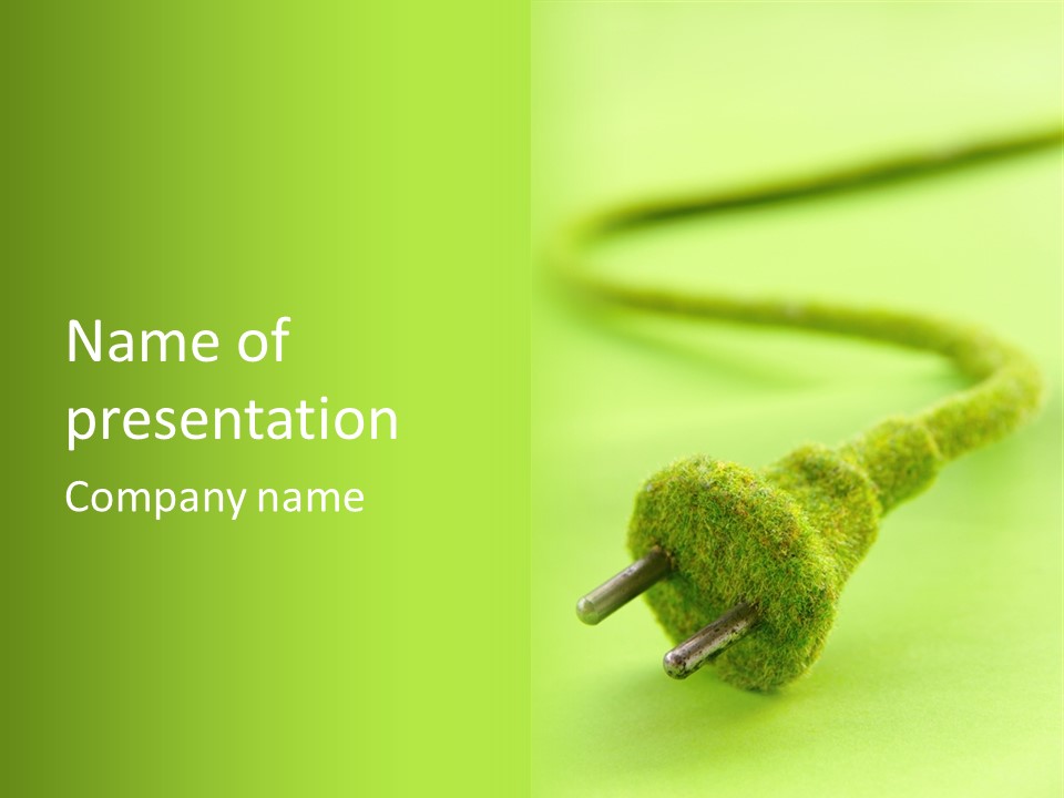 Ecological Plug Environmental PowerPoint Template