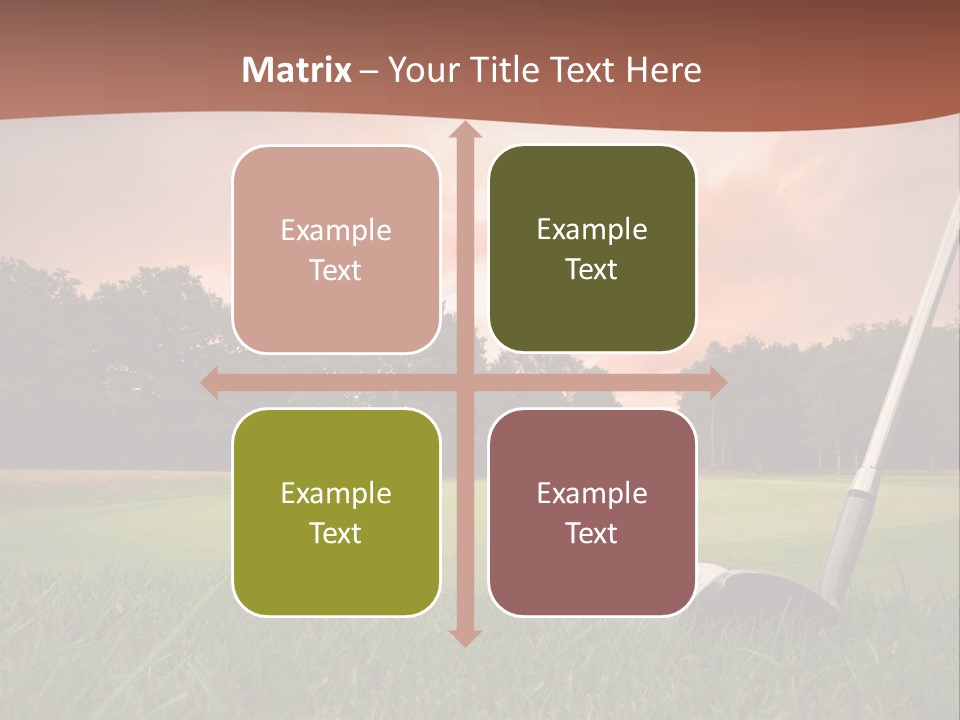 Meadow Exercise Fairway PowerPoint Template