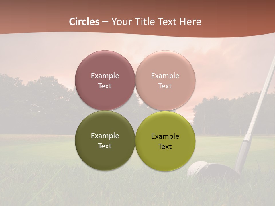 Meadow Exercise Fairway PowerPoint Template