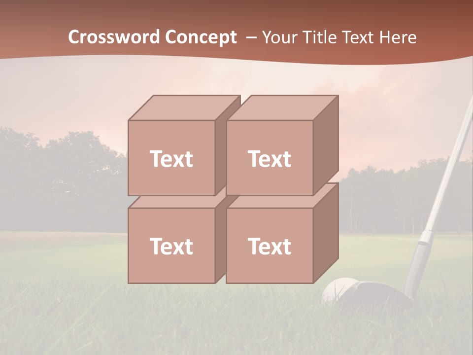 Meadow Exercise Fairway PowerPoint Template
