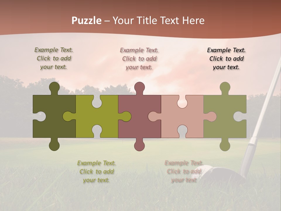 Meadow Exercise Fairway PowerPoint Template