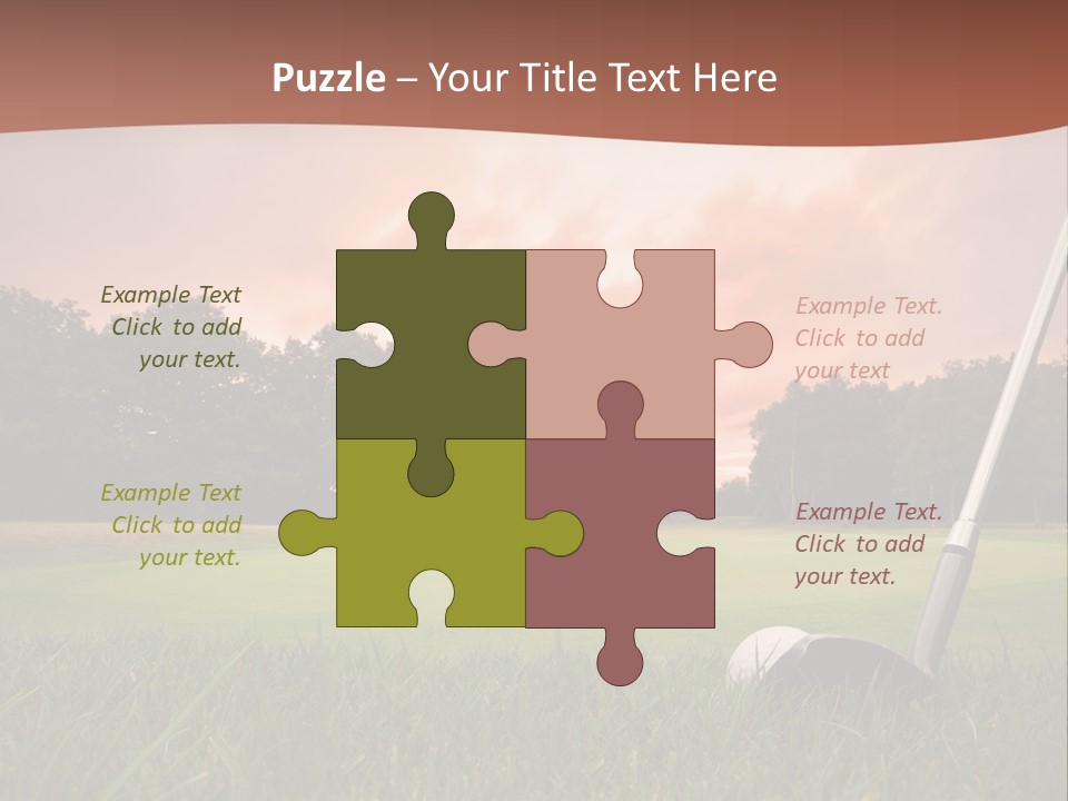 Meadow Exercise Fairway PowerPoint Template