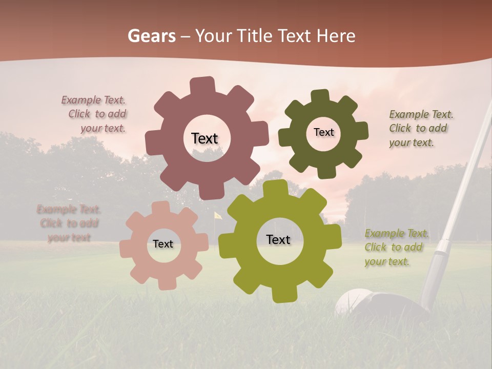 Meadow Exercise Fairway PowerPoint Template