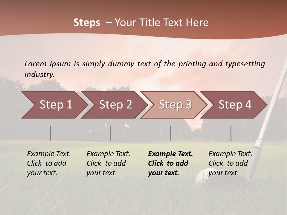 Meadow Exercise Fairway PowerPoint Template