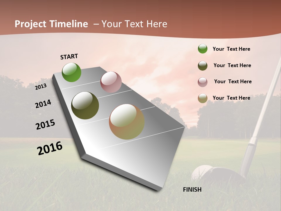 Meadow Exercise Fairway PowerPoint Template