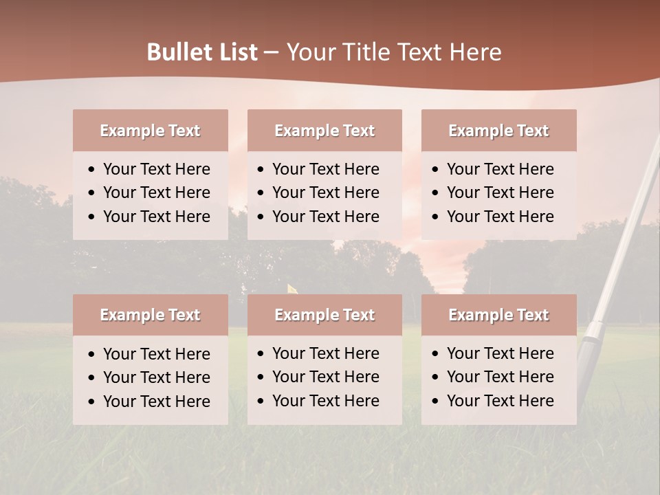 Meadow Exercise Fairway PowerPoint Template