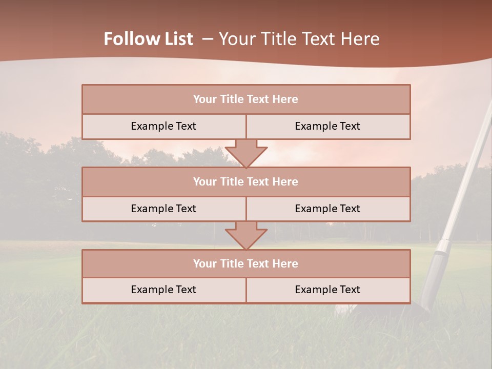 Meadow Exercise Fairway PowerPoint Template