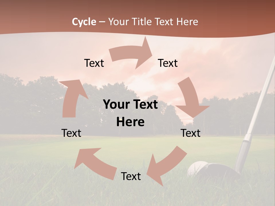 Meadow Exercise Fairway PowerPoint Template
