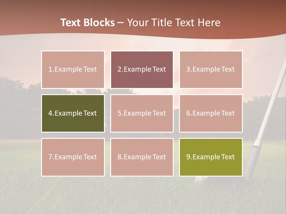 Meadow Exercise Fairway PowerPoint Template