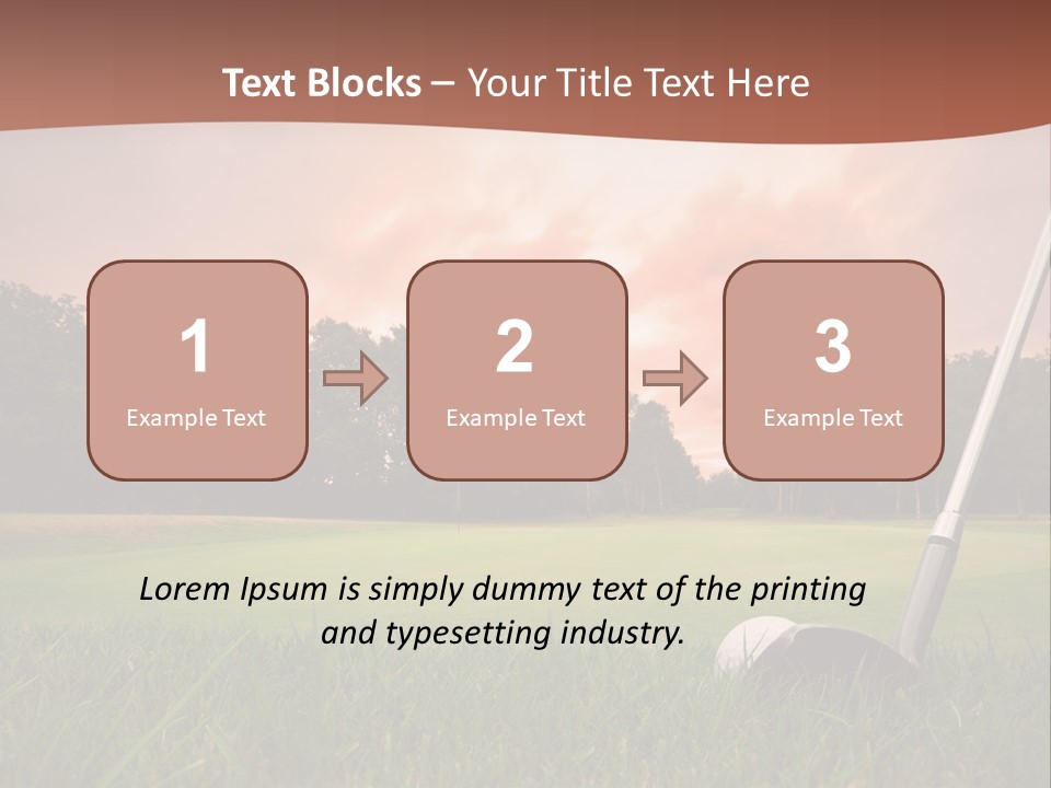Meadow Exercise Fairway PowerPoint Template