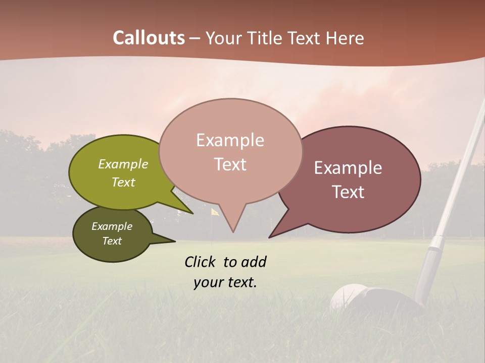 Meadow Exercise Fairway PowerPoint Template