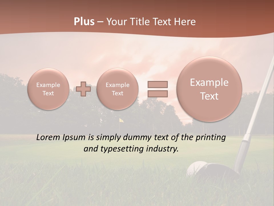 Meadow Exercise Fairway PowerPoint Template