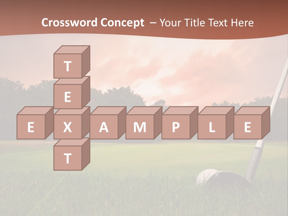 Meadow Exercise Fairway PowerPoint Template